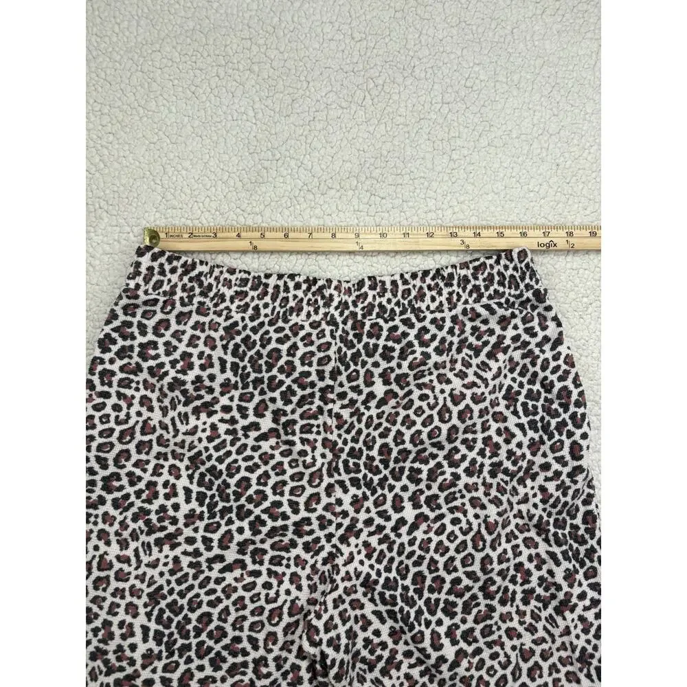 Victoria's Secret Waffle Knit Lounge Set Leopard Tee &‎ Joggers Size XL Cheetah
